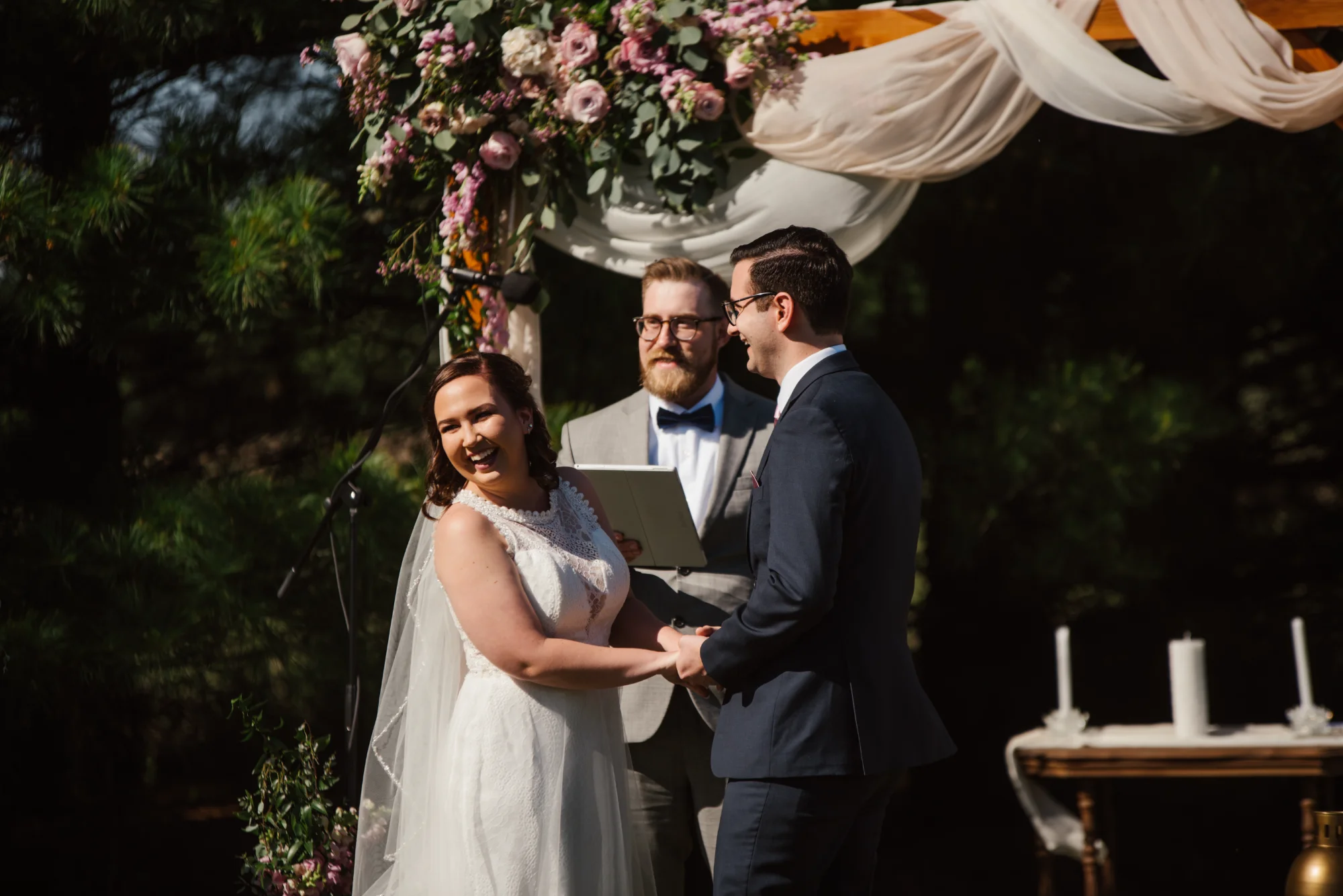 Chris officiating the East Family wedding, May 2021